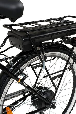 Електровелосипед i-Bike City Easy Urban для дорослих, унісекс, з педальною підтримкою, чорний, універсальний розмір