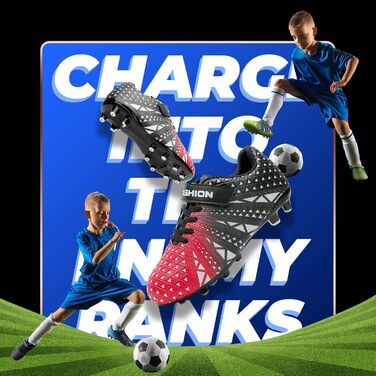 Дитячі футбольні бутси ASHION для футболу та активного відпочинку (28 EU, B, синій, червоний)