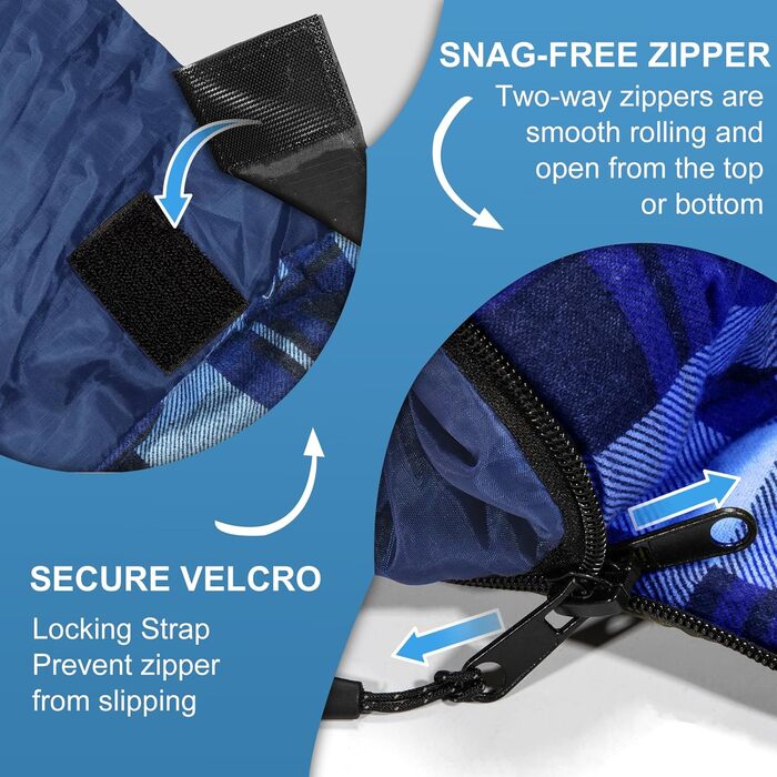 Спальний мішок для двох осіб, XL, Queen Size, для кемпінгу та походів, універсальний, легкий, водонепроникний, з компресійним мішком, чорний/зелений (темно-синій)