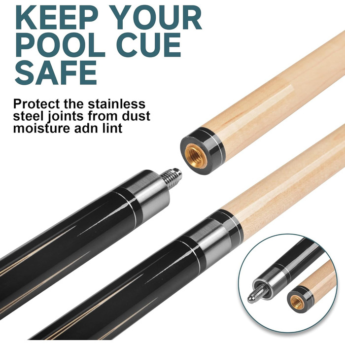 Біліардна кий HomeSeason 57'' з низькою дефлекцією - професійна кий для більяру