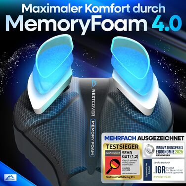 Накидка на сидіння велосипедного крісла Nextcover® CoverPro з Memory Foam 4.0 - ергономічна гелева накладка на велосипедне сидіння, м'яка накидка, підходить для дамських та чоловічих велосипедів Trekking