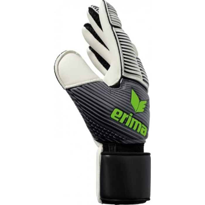 Воротарські рукавички Erima Skinator Hybrid Match 11 чорні/білі/зелені, футбольні, преміум-якість