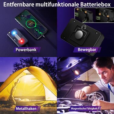 Ліхтар на голову Skylla LED акумуляторний, 250000 люмен, Zoom, 11 режимів, IP67, регульований, для кемпінгу та надзвичайних ситуацій