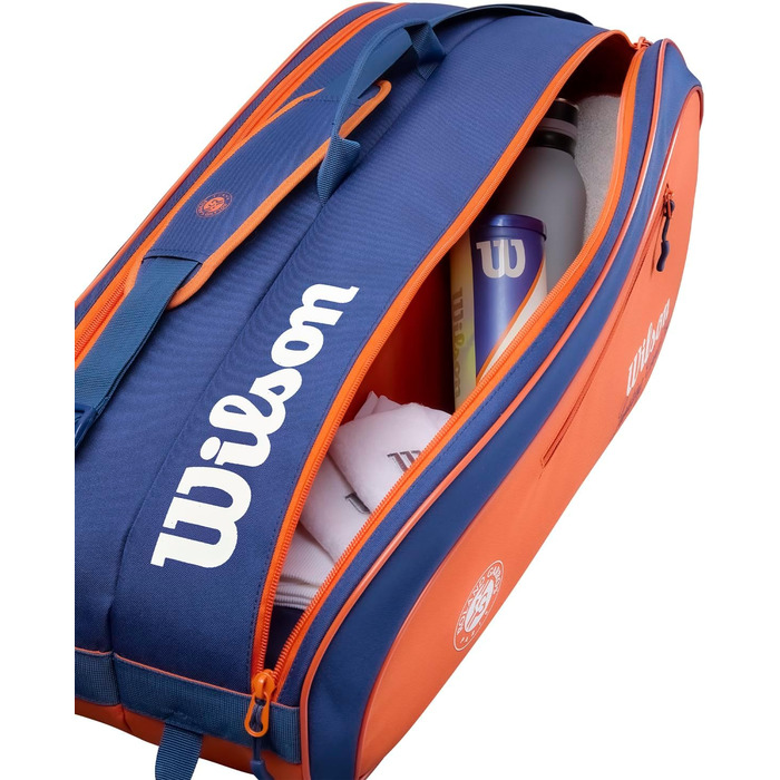 Сумка для тенісних ракеток Wilson Roland Garros Team 6: на 6 ракеток, велика кишеня для одягу, Clay/Navy