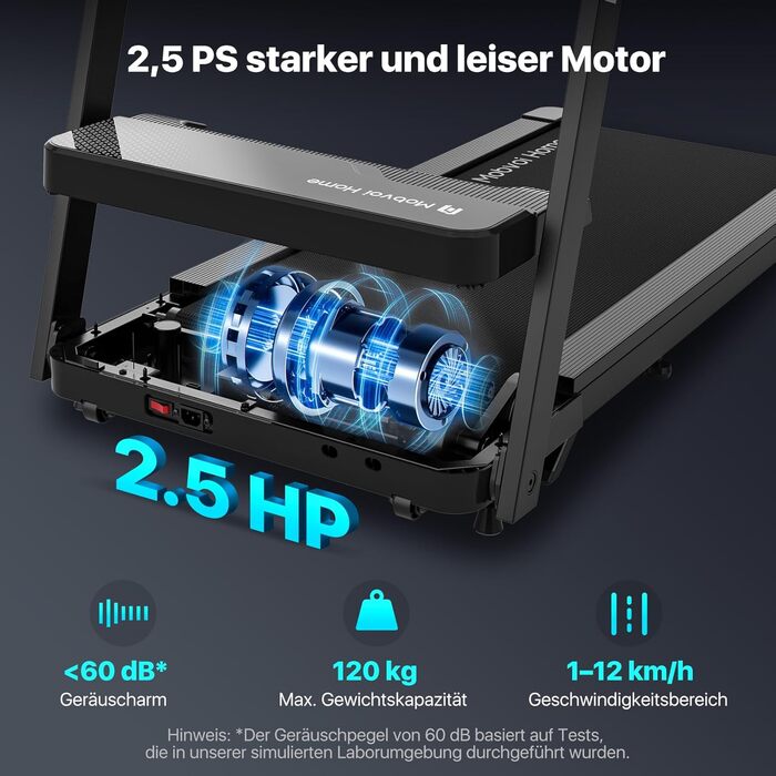 Біговий тренажер Mobvoi Home Laufband Ultra 3-в-1 з підставкою для телефону, ноутбука та чашки. LED-дисплей, швидкість до 12 км/год, навантаження до 120 кг, кут нахилу 6%