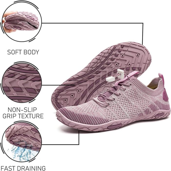 Взуття для плавання та відпочинку WateLves: шкарпетки для водних видів спорту, пляжу та басейну. Розмір 38 EU, фіолетовий