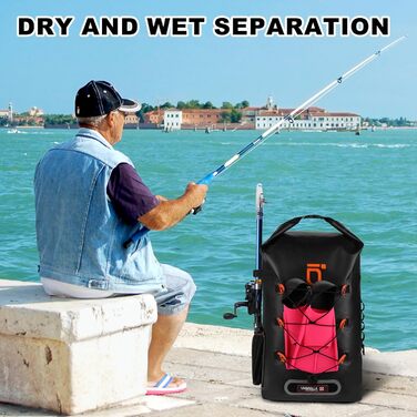 Водонепроникний рюкзак IDRYBAG для жінок та чоловіків, 20 л, для каякінгу та водних видів спорту (Оранжевий)