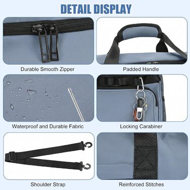 Спортивна сумка для подорожей 65л з відділенням для взуття та мокрих речей, містка сумка в зал та для плавання, синя