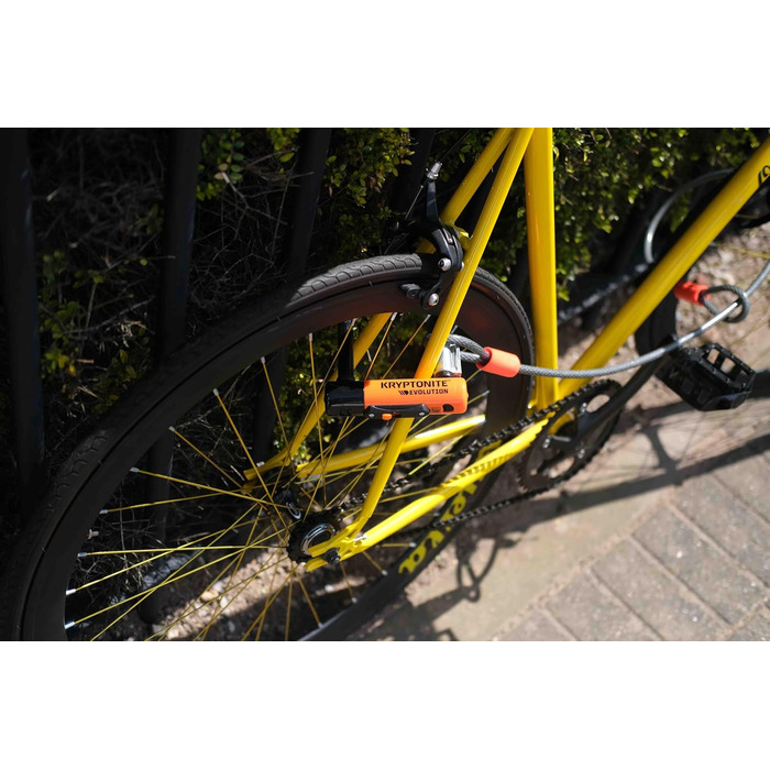 Замок велосипедний Kryptonite Evolution Standard, рівень захисту 8/10, антикрадіжний, з кріпленням та 3 ключами, 10x22 см