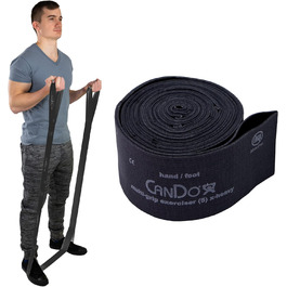 Еспандер-стрічка CanDo Multi-Grip для фітнесу, чорна, надсильна