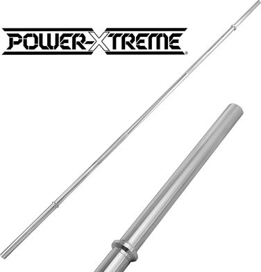 Олімпійський гриф POWER-XTREME 30 мм, 167-200 см, хромований, для штанги, професійний