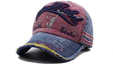 Кепка-бейсболка CheChury унісекс, регульована вінтажна бейсболка для спорту, гольфу та прогулянок, червона (один розмір)