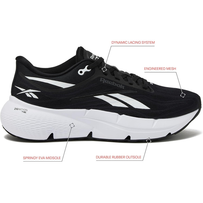 Кросівки Reebok Zignition для чоловіків, біло-чорні (47 EU)