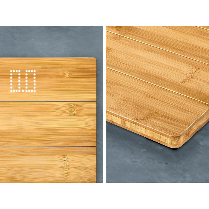 Електронна вага Soehnle Style Sense Bamboo Magic з натурального бамбука, LED-дисплей, прихований екран, до 180 кг, для тіла