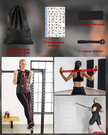 Набір еластичних стрічок FAOKZE для фітнесу, йоги, стрейчингу та силових тренувань (5 шт.)