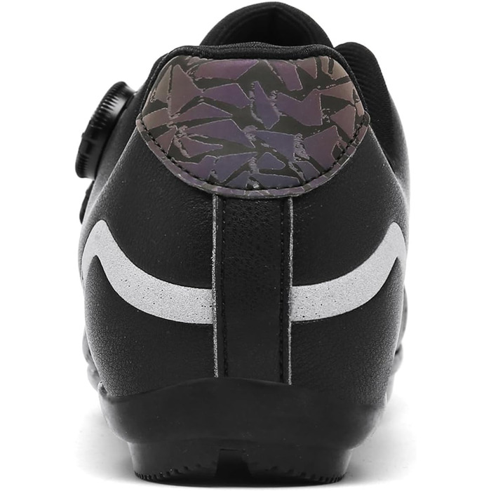 Велосипедні шкарпетки для їзди по дорозі та MTB, дихаючі, без шнурів, з ротаційним шнурувальним механізмом, білі (38 EU, чорний)