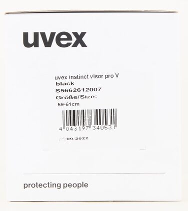 Лижний шолом uvex instinct visor pro v з візором, чорний, регульований розмір 53-56 см, для жінок і чоловіків
