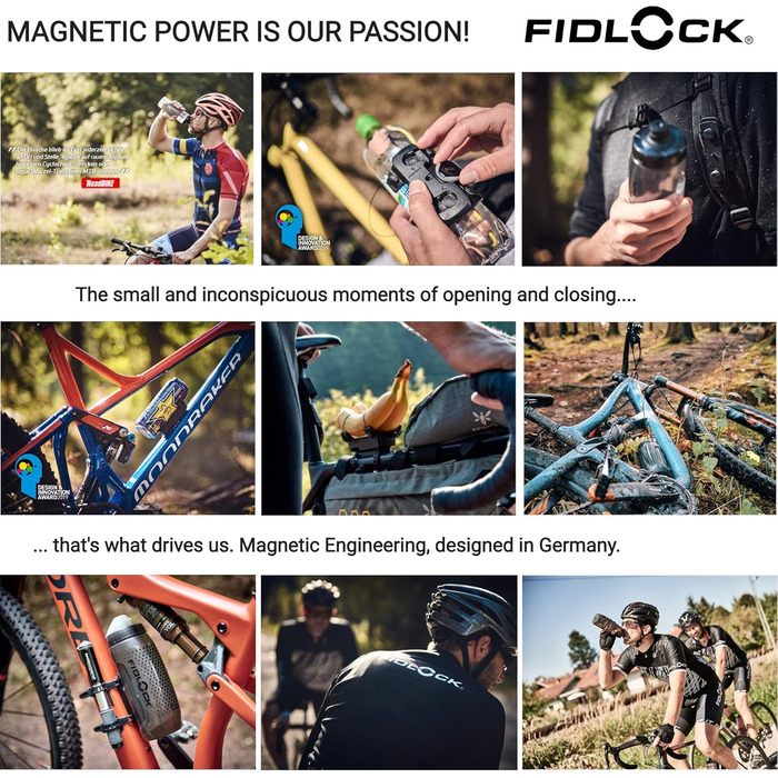 Пляшка для води Fidlock з конектором Twist, прозора чорна, 450 мл