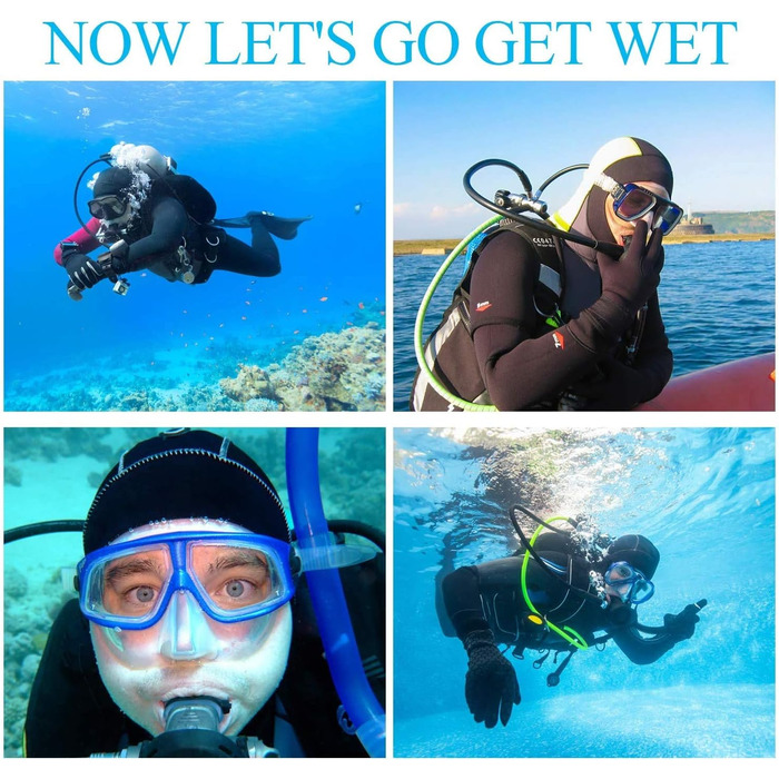 QKURT Рукавички для дайвінгу з неопрену, XL - рукавички для плавання, серфінгу, каякінгу, снорклінгу, вітрильного спорту, катання на човні