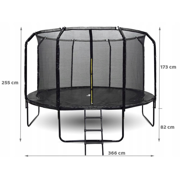 Батут із сіткою SkyFlyer 366 см FT 12 (365-374 см)