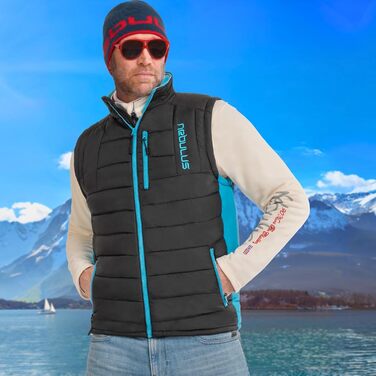 Чоловіча жилетка Nebulus REVIVAL, тепла жилетка з довгим замком-блискавкою, чорно-малібу