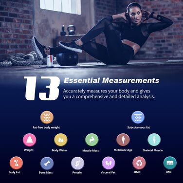 Ваги для вимірювання жиру в тілі, персональні ваги Bluetooth, цифровий переможець тесту 2025, 180 кг / 400 фунтів, вимірювання жиру, BMI, вага, 30 см * 30 см (зелений)