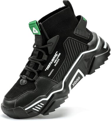 Чоловічі спортивні кросівки FUSHITON для занять фітнесом, бігу та активного відпочинку, чорного кольору, розмір 42 EU