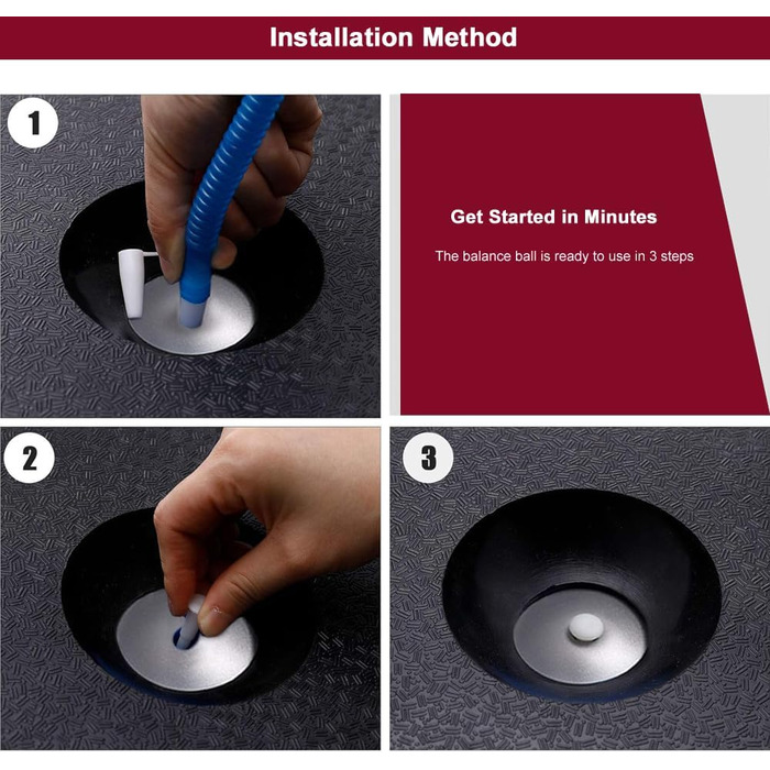 Фітбол для фітнесу та реабілітації 59 см з шипами, для зміцнення м'язів кора, масажу та зняття болю, Body Balance