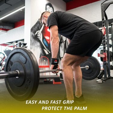 Набір для важкої атлетики: гак для тяги з гумовими ручками, захист зап'ястя з неопрену, 7 мм, для силових тренувань
