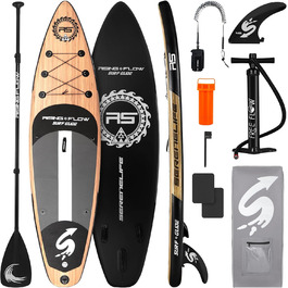 Надувний SUP SereneLife для дорослих та дітей: комплект з веслом, насосом та сумкою. Touring SUP для річки, моря та озера. Максимальне навантаження 155 кг.