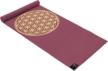 Килимок для йоги Yogistar Yogimat Basic Бордо з візерунком Квітка Життя