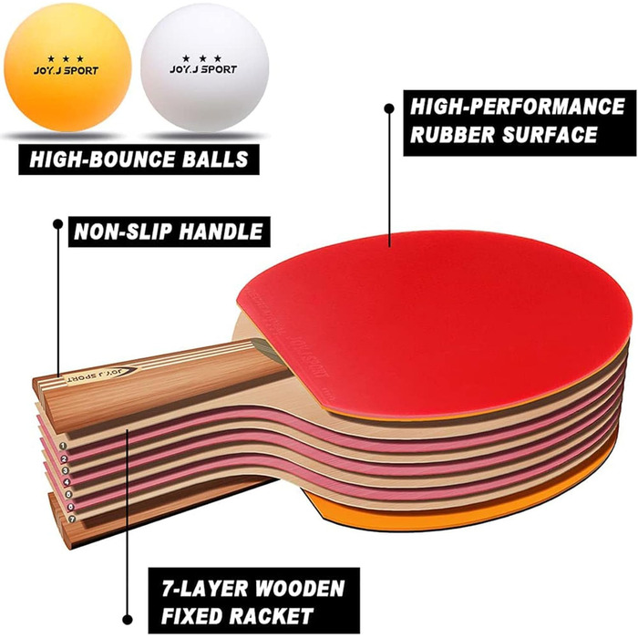 Набір для пінг-понгу: стіл, ракетки, м'ячі. Ідеально для дітей, початківців, сімей та професіоналів. Комплект S3, S4, 4 ракетки
