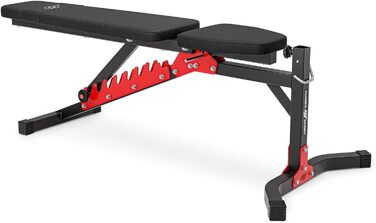 Регульована лавка для жиму Marbo Sport MH-L115, універсальна фітнес-лавка, чорна, для тренажерного залу