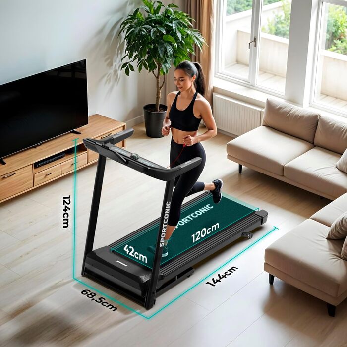 Бігова доріжка для дому з нахилом, Walking Pad, 1-14 км/год (T155) - Компактний та тихий, без килимка