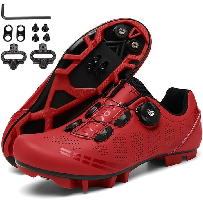 Велотуфлі для чоловіків та жінок XXXX MTB, Radsportschuhe, Mountainbike, кросівки, дихаючі, Outdoor, вело, Spin, MTB, 36-47 EU, білий (37 EU, червоний)