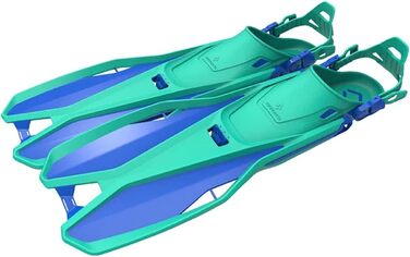 Ласти для плавання TECNOPRO F6 C Travel чоловічі, розмір 42-44, бірюзові/сині