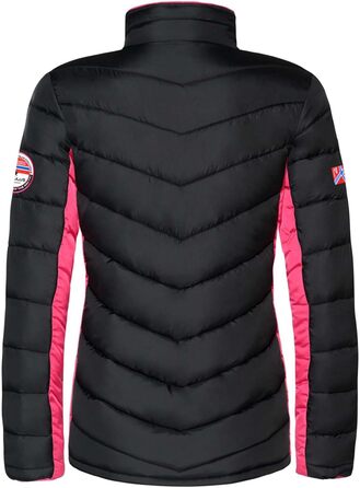 Жіноча куртка Nebulus GRAFFITY: тепла, практична та універсальна куртка для переходу та зими, чорно-рожевий колір