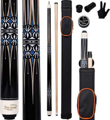 Професійний більярдний кий 58' 2-частинний з жорстким кейсом. Дерево канадський клен, 19/20oz. Набір більярдного кия Pool Stick Set (20oz, CGB-400)