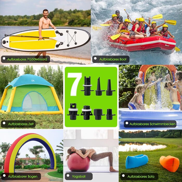 Електричний насос для SUP дошки, каяки та човни - 20 PSI, LCD дисплей, автоматичне вимкнення