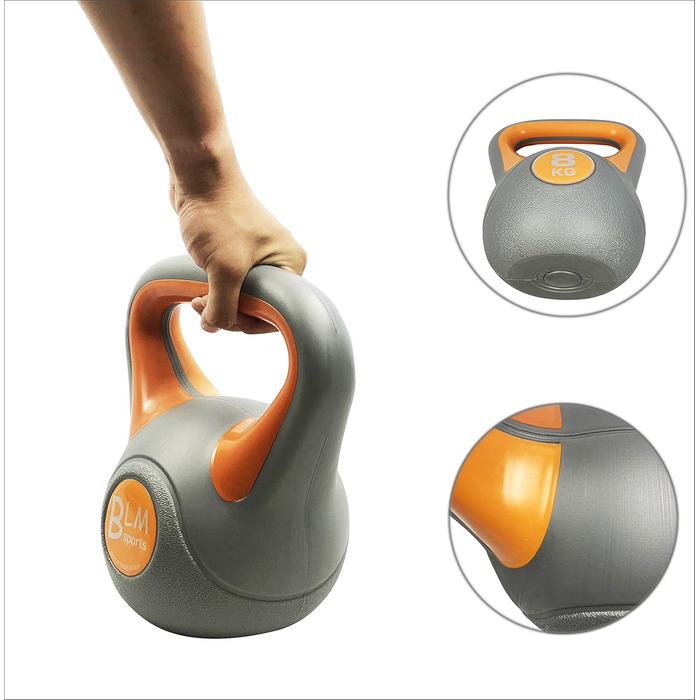 Гиря Kettlebell з пластику, 2-20 кг, для фітнесу