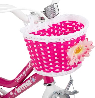 JOYSTAR Fairy: рожеве дитяче велосипед 14 дюймів для дівчаток 3-5 років з корзиною та стабілізатором
