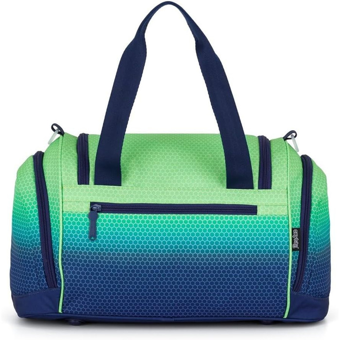 Спортивна сумка Kinder з відділенням для взуття, 2 бічними кишенями, регульованим плечовим ременем, 100% поліестер, 45×28×22 см, 600 г (Блакитна)