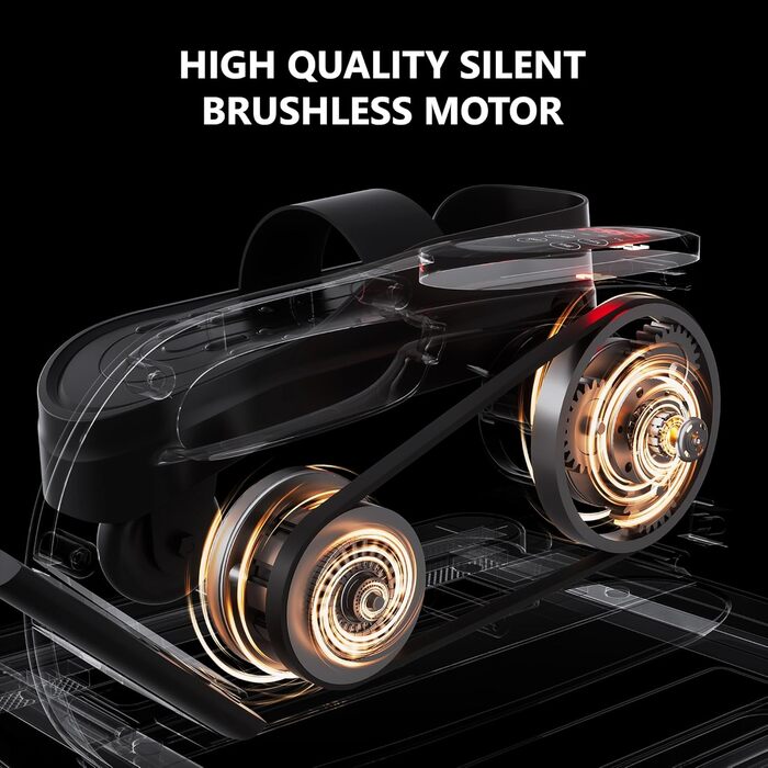 MOMODA Міні електричний тренажер для дому, компактний еліптичний тренажер під стіл, дисплей, 12 швидкостей, тихий та портативний, для дорослих та людей похилого віку