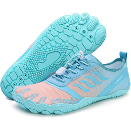 Водні черевики для жінок та чоловіків WateLves, підошва з неслизьким покриттям, широка передня частина, блакитний колір, розмір 37 EU