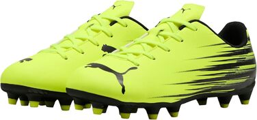 Дитячі футбольні бутси PUMA Attacanto II FG/AG Jr - чорно-білі (29 EU, Yellow Alert)