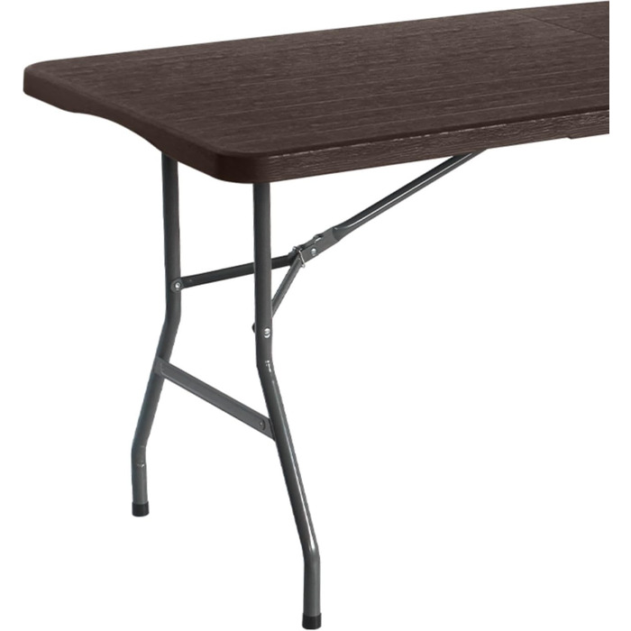 Розкладний стіл THINIA HOME прямокутний, ефект дерева 180x74x74 см