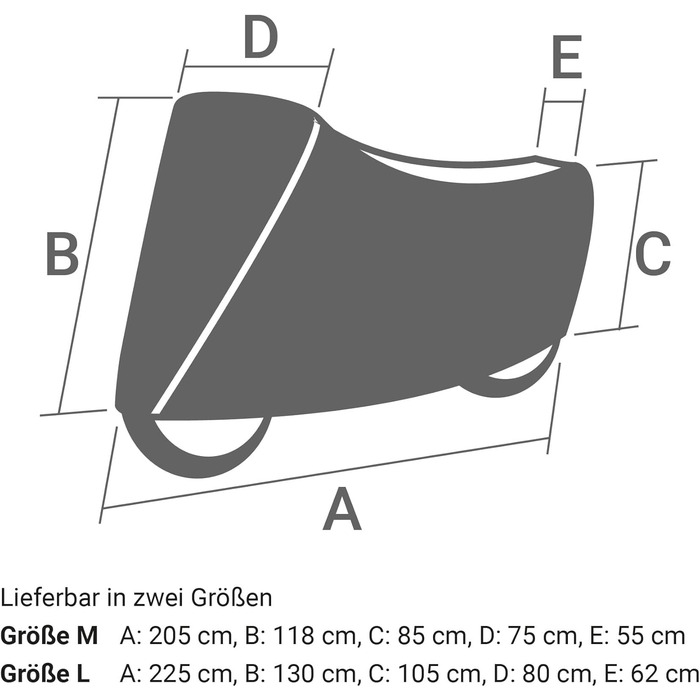 Чохол для мотоцикла Louis Indoor (XL-XXL) — еластичний, дихаючий, стійкий до розривів та пилу, захисний