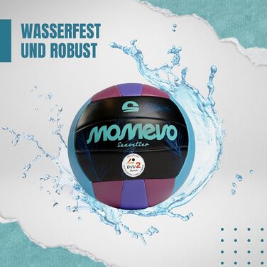 М'яч для волейболу Momevo Beachvolleyball, розмір 5, сертифікований DVV, м'яка поверхня, для пляжного волейболу, спорту на піску, ідеальний подарунок (фіолетовий)