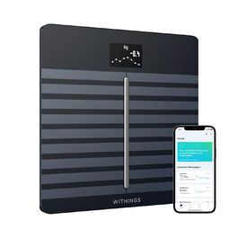 Розумні ваги Withings Body Cardio Wi-Fi, чорні – аналіз складу тіла, серцевий ритм, судинний вік, ІМТ, м'язова маса, жир, вода