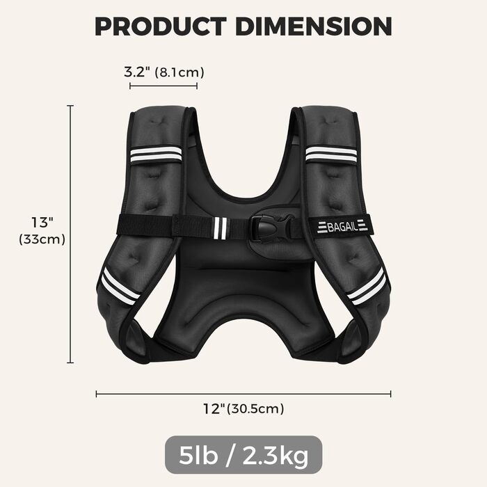 Утяжелитель BAGAIL для фітнесу та силових тренувань, регульований, з кишенями, заповнений залізним піском